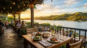 Outdoor restaurant patio
