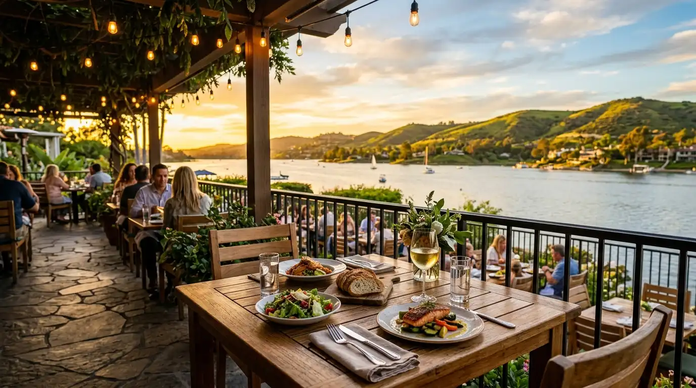 Outdoor restaurant patio